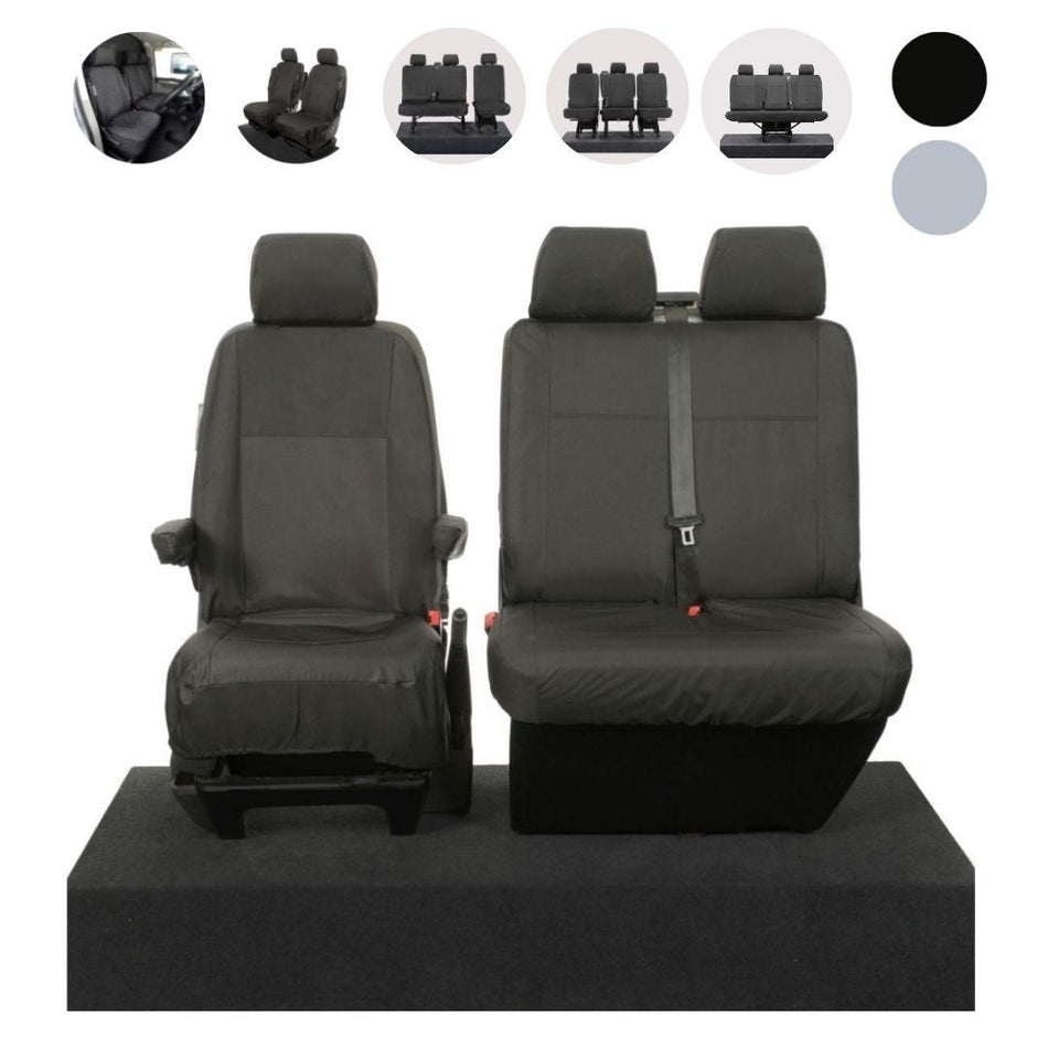 VW T6 / T6.1 Transporter Tailored PU Seat Covers (2015 Onwards) - UK Custom Covers