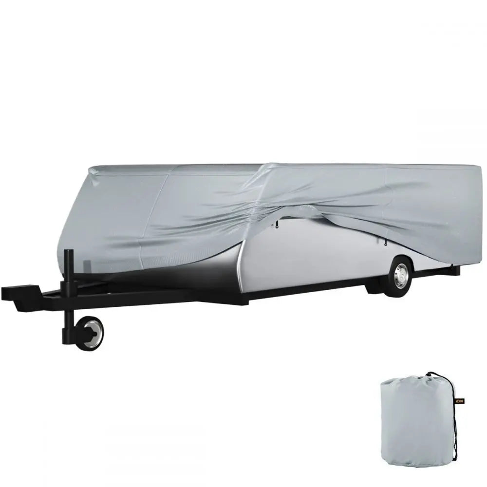 Heavy Duty Silver Pop Up Camper Cover – 150D Waterproof RV Trailer Cover With Storage Bag (UK Custom Covers)