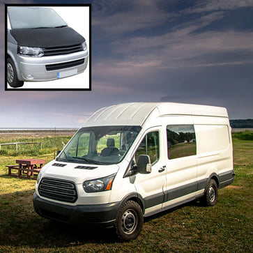Ford Transit Van MK8 Full Bonnet Bra (2014-2020) Black