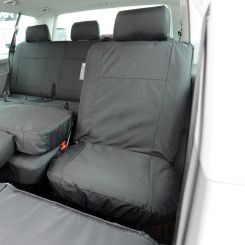 VW Transporter T5/T5.1 Kombi Tailored 2nd Row Single Seat Cover - Black (2003-2015)