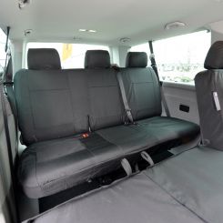 VW Transporter T5/T5.1 Kombi Tailored 2nd Row Bench Seat Cover - Black (2003-2015)