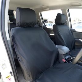 Toyota Hilux Tailored Front Seat Covers - Black (2005-2016)