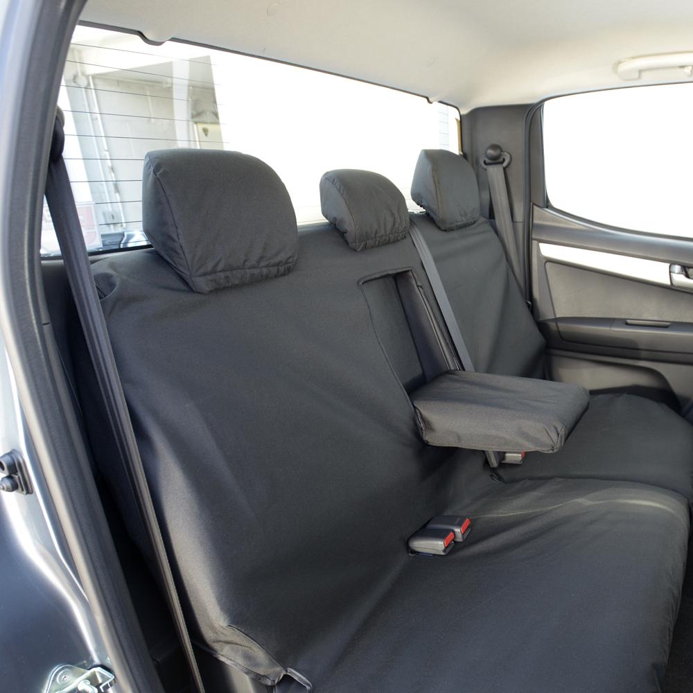 ISUZU D MAX 2019+ TAILORED WATERPROOF FRONT & REAR SEAT COVERS - BLACK